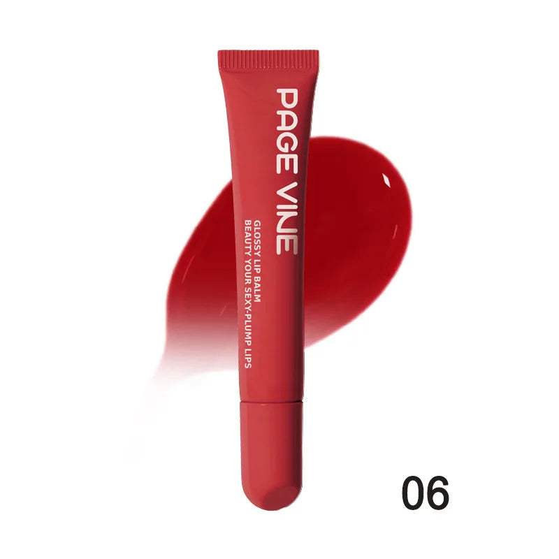 Moisturizing Lip Gloss Phone Case — Transparent Raspberry Jelly Lipstick Balm Hydrating Gloss