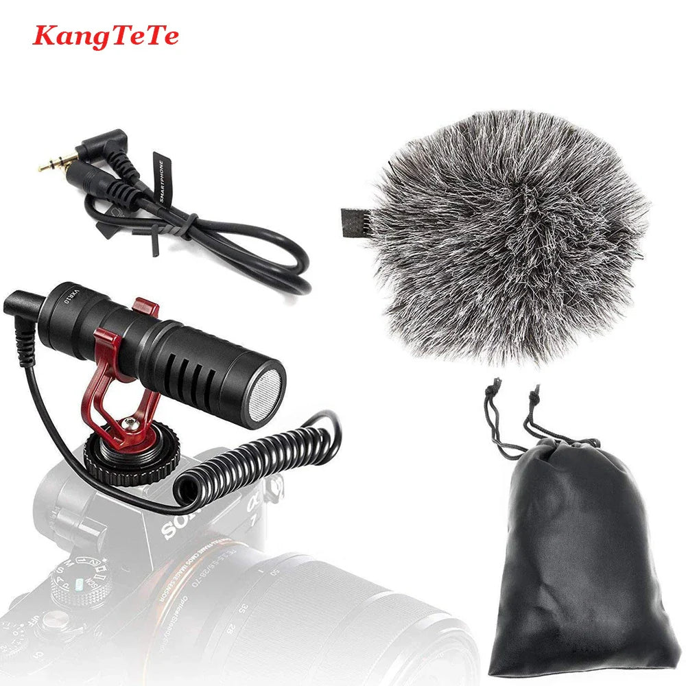 Professional Shotgun Condenser Microphone – Podcast Mic for Phone, Camera & Computer Recording