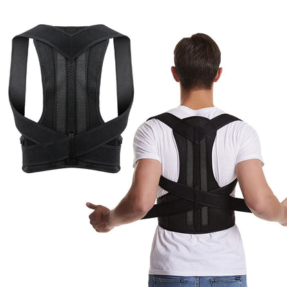 Adjustable Back Brace Posture Corrector – Lumbar & Shoulder Support Belt for Men & Women, Improve Scoliosis
