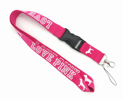 LOVE PINK Cellphone Lanyard Strap – Detachable Buckle Holder for Keys, ID Cards, Clothing & Accessories (H005)