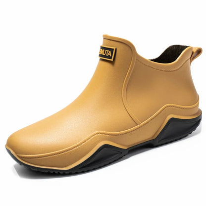 New Waterproof Rain Shoes for Women & Men – Ankle Rain Boots, Anti-Slip, Wear-Resistant, Plush for Summer & Winter