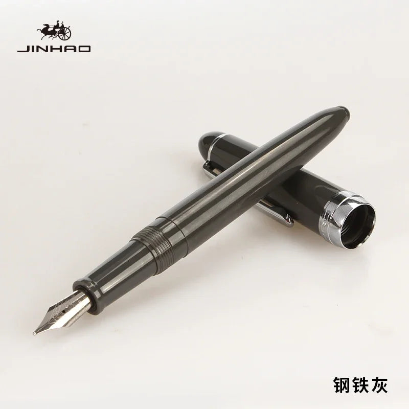 JINHAO 992 Fountain Pen 0.5mm — 12 Color Options, Silver Clip, Student Writing & Office Supplies