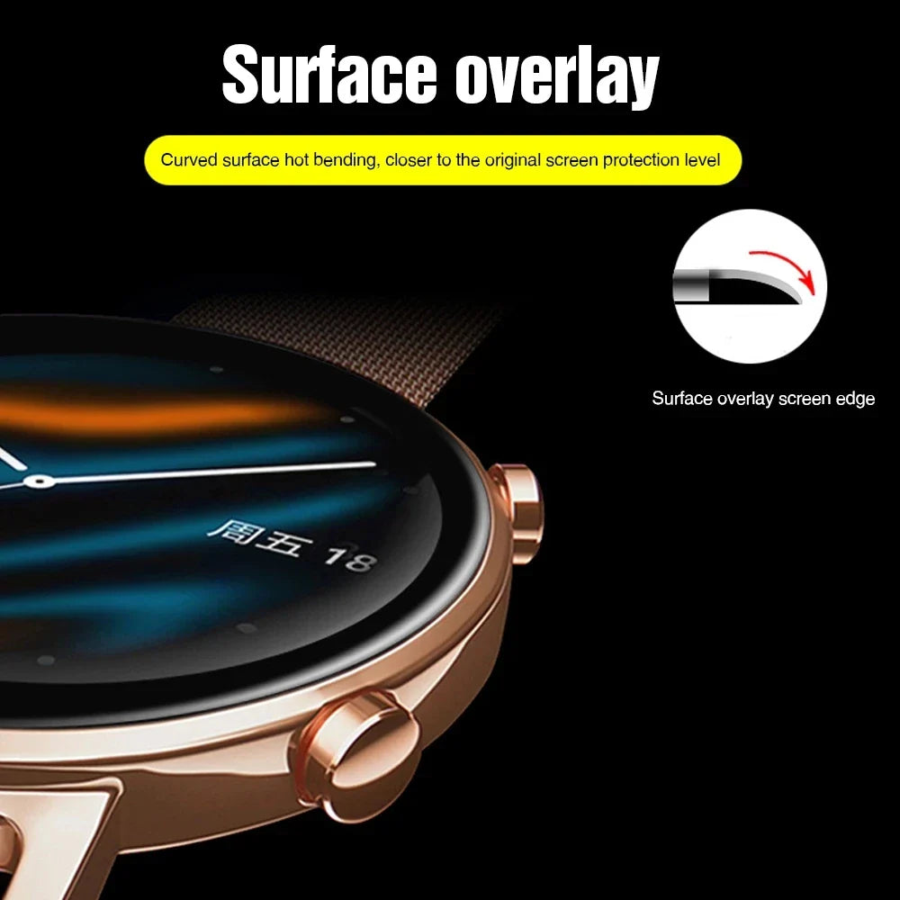 Soft Tempered Glass Screen Protector for Huawei Watch GT3 GT2 Pro GT2E, Watch Fit 2 – 42mm/46mm Protective Film, 1-5Pcs Pack