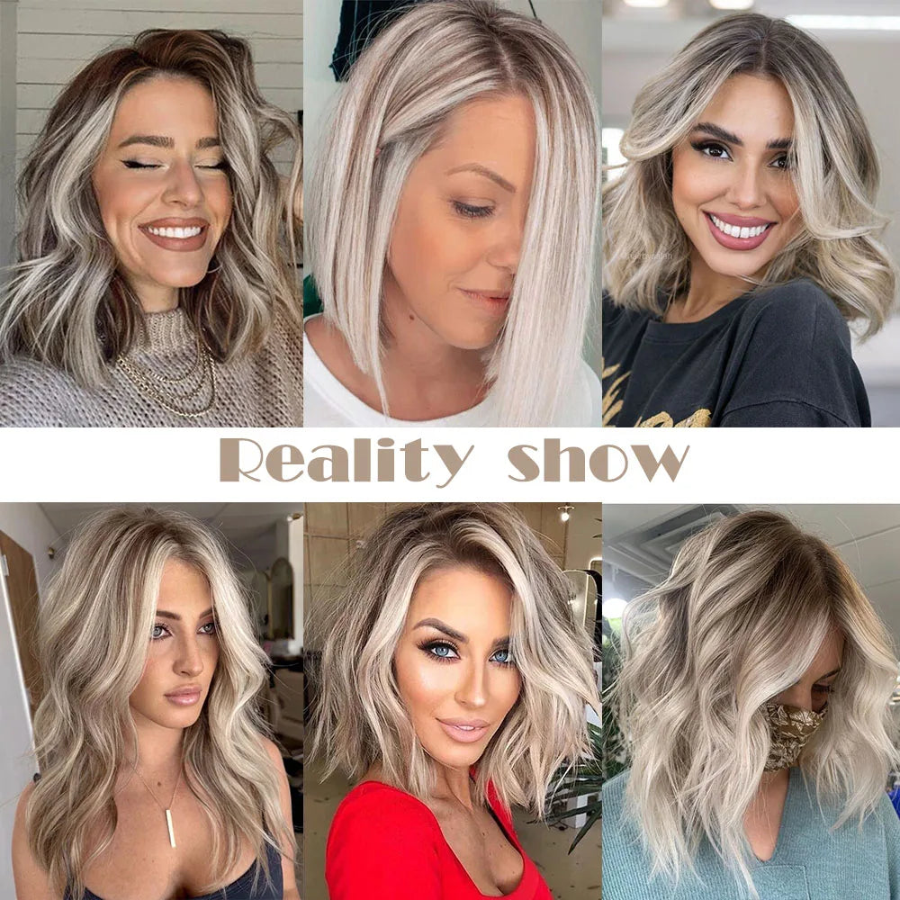 Ash Gray Brown 100% Remy Human Hair Toppers – Clips-In Lace Base Topper Hairpieces for Women, 12-inch Straight Hair Extensions