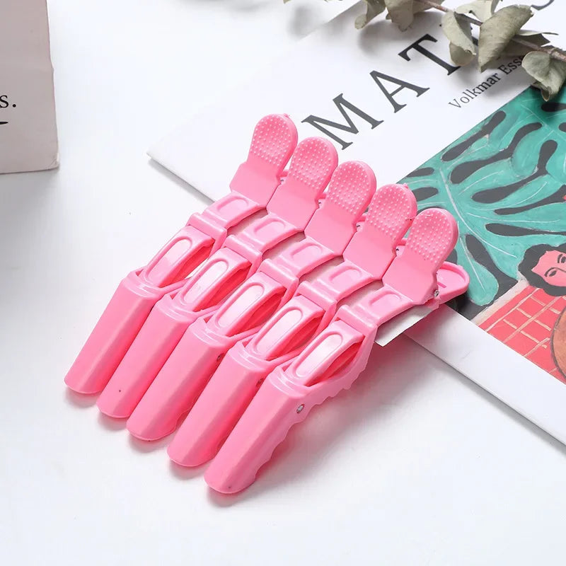 5/6PCS Alligator Hair Clips – Hairdressing Clamps & Crocodile Section Clips for Salon Styling and Barber Use