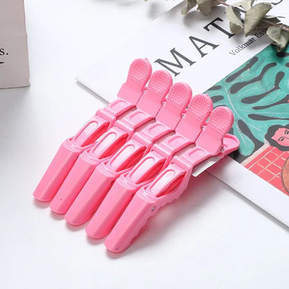 5/6PCS Alligator Hair Clips – Hairdressing Clamps & Crocodile Section Clips for Salon Styling and Barber Use
