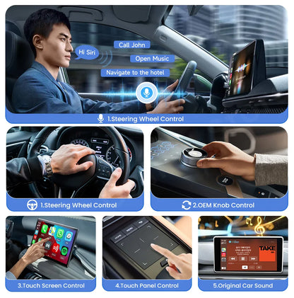 Carlinkit Mini 5 Pro Wireless Adapter — CarPlay & Android Auto Upgrade for Car Intelligent Systems, WiFi FOTA Portable