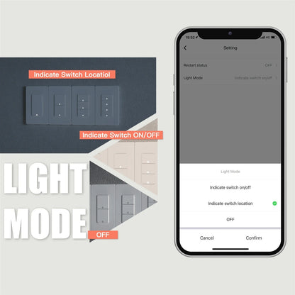 MOES Tuya Wi-Fi Smart Light Switch – US Single Pole Push Button Wall Switch, Alexa & Google Home Compatible, Neutral Wire Required