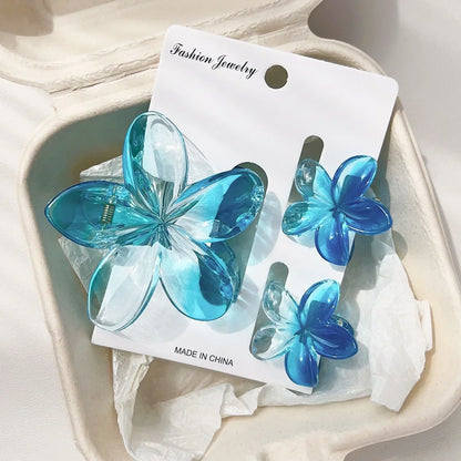 18Pcs Egg Flower Hair Clips | Gradient Candy Color Flowers, Shark Clips for Daily Ponytail Styling