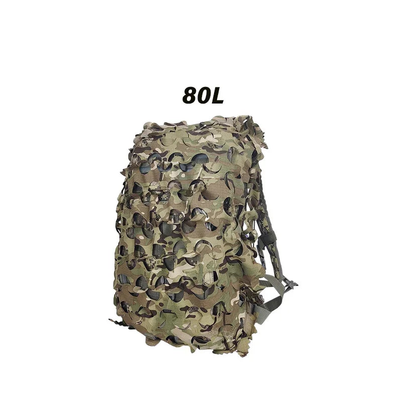 3D Camo Backpack Cover - Laser Cut Camouflage Hunting Bag Cover for 60L/80L Packs, Paintball & Outdoor Gear