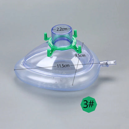 PVC Sterilized Disposable Anesthesia Masks — Resuscitation Face Masks for Adults, Children & Animals (6 Sizes)