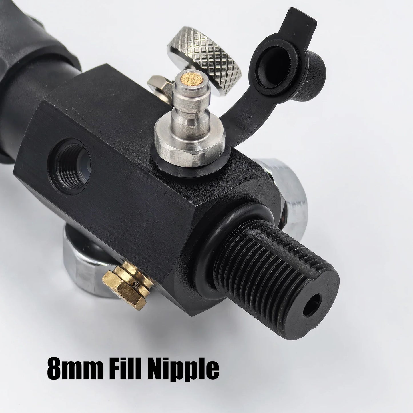 HPA Compressed Air Tank Charging Valve – Scuba Filling Station Hose with Gauge (20in, M18x1.5 or 5/8"-18UNF, 4500Psi/300Bar)