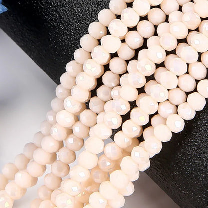 4mm/6mm/8mm Round Crystal Glass Beads – Faceted Spacer Loose Beads for DIY Jewelry Making & Needlework Craft Accessories