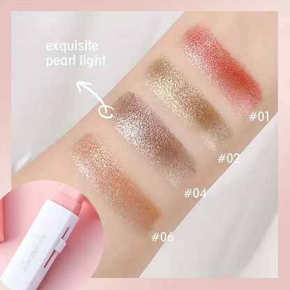 2-in-1 Pearly Highlighter & Eyeshadow Stick – Waterproof Long-Lasting Glitter Eyeliner & Eye Makeup Pen