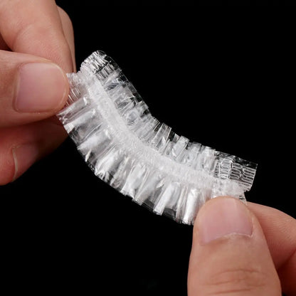 Disposable Waterproof Ear Covers: Transparent Elastic Protectors for Bath, Shower, and Salon Hair Dyeing - 50/100Pcs Hair Dyeing Tool
