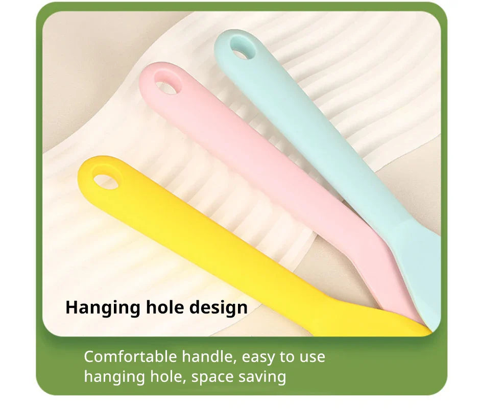 7-Color Silicone Frying Shovel – Non-Stick Pancake, Egg & Steak Spatula for Kitchen & Baking