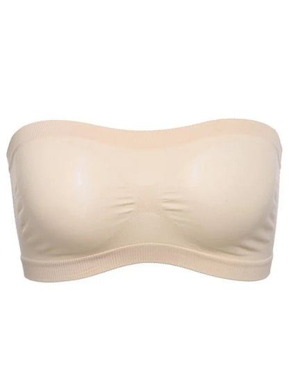Women’s Strapless Seamless Tube Top – Wireless Anti-Slip Bandeau Bra for Summer