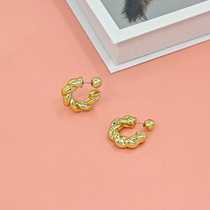 Fashion C-Shaped Earrings for Women – Unique High-End Trendy Jewelry