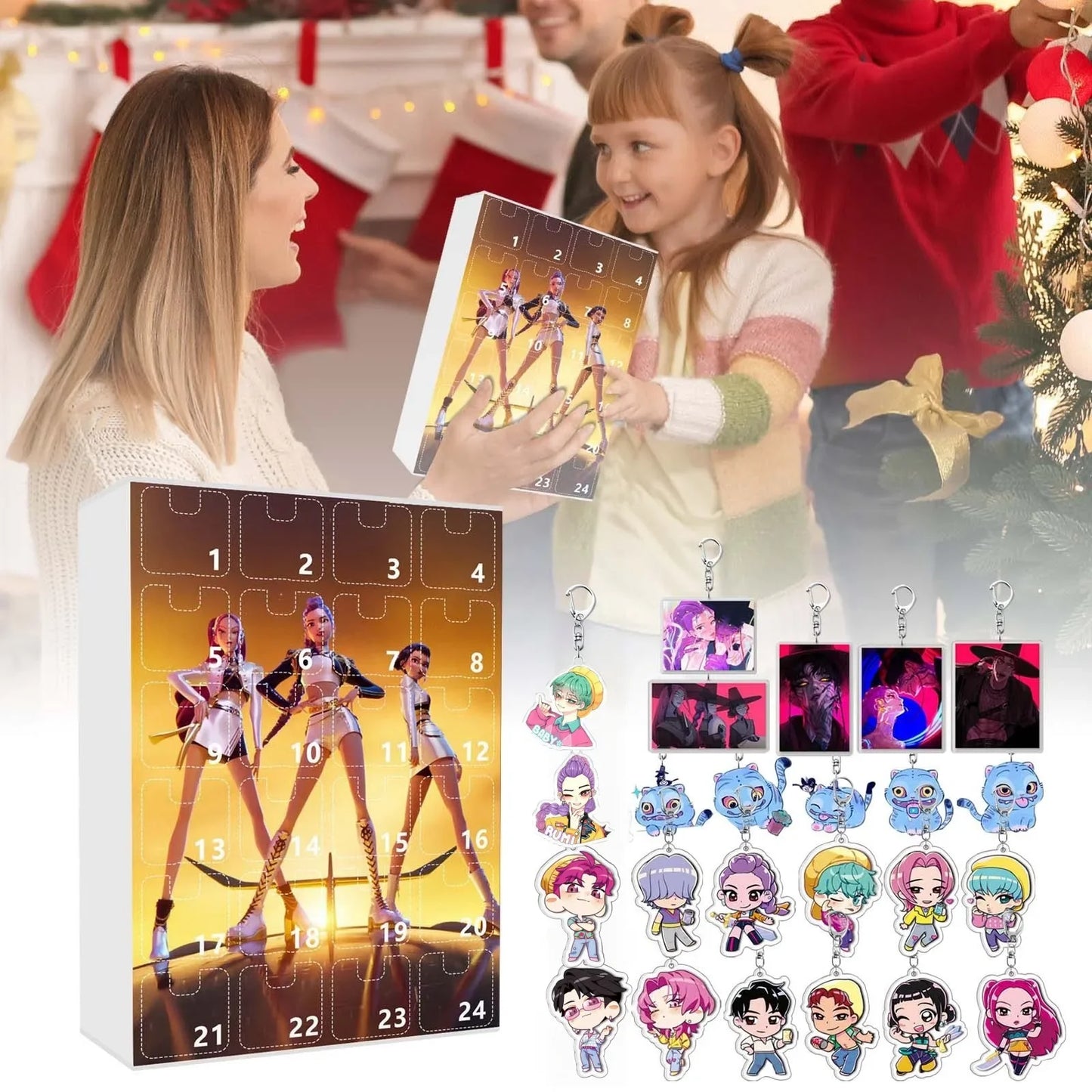 New Kpop Demon Hunters 24-Day Advent Calendar — Rumi, Mira, Zoey & Tiger Christmas Countdown Gift