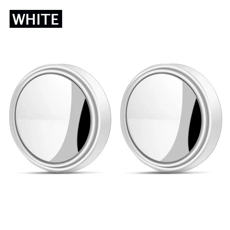 2PCS 360° Adjustable Blind Spot Mirrors — Round Convex Auxiliary Rearview Mirrors, Wide-Angle Car Reverse Safety Mirrors
