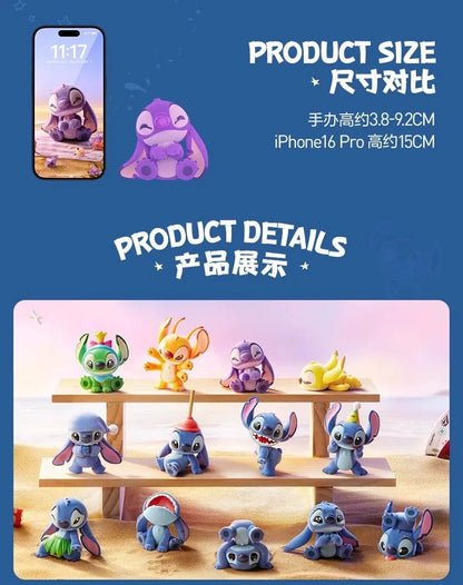 Original Pop Mart Stitch Little Emotion Series Blind Box – Stitch & Lilo Anime Figure, Mystery Box Collectible, Trendy Room Decor & Gift