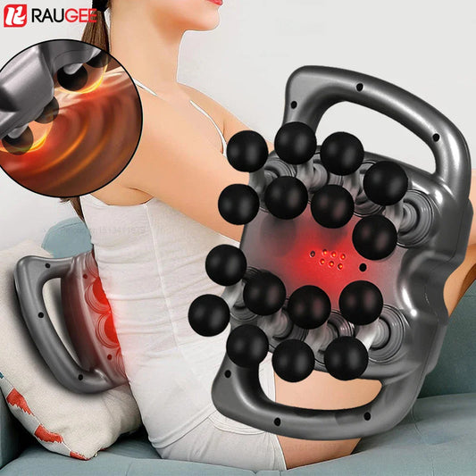 Fascia Gun Muscle Massager | 16-Head High Frequency Neck, Shoulder & Waist Massage Machine – Professional Fascia Massage Gun