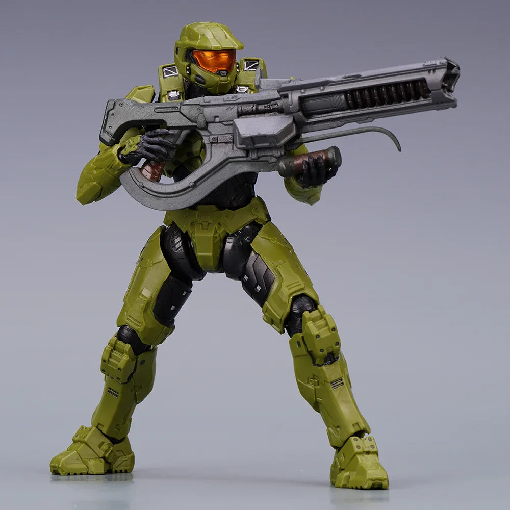 Halo Master Chief Action Figure – 1/12 PVC John-117 Collectible Toy with Full Body Articulation
