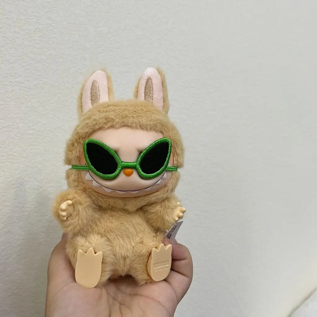 17cm Mini Plush Doll Clothes – Kpop EXO Labubu Idol Outfit with Glasses & Sunglasses Accessories Gift