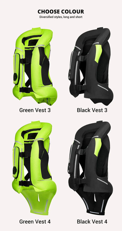 Motorcycle Airbag Vest for Men – Reflective Life Jacket, Protective Moto Vest for Motocross, S-3XL Size