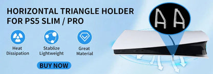PS5 Slim Vertical Stand Base – Non-Slip Console Support with Built-in Cooling Vents for PlayStation 5 Slim