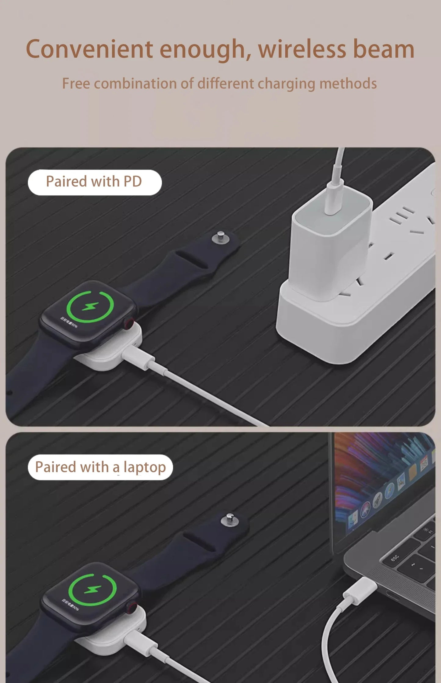 Magnetic Wireless Fast Charger for Apple Watch – Type-C Cable Compatible with Series 9 to 1 & SE