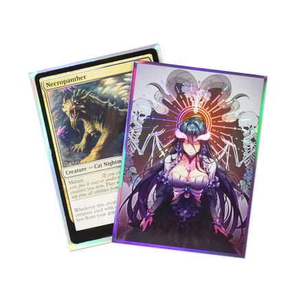 Albedo Holographic Card Sleeves 67x92mm — Anime Trading Card Protectors for PKM & MTG Standard Size