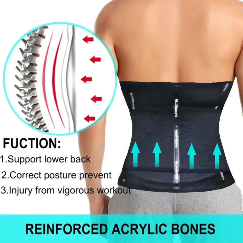 Men’s Waist Trainer Sports Belt — Weight Loss Waist Cincher Trimmer Girdle Corset Body Shaper Wrap