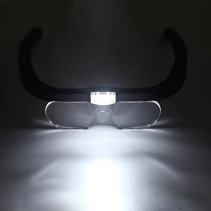 LED Magnifying Glasses with Light — USB Rechargeable Reading & Watchmaker Repair Magnifier, 1.5X/2.5X/3.5X/5.0X