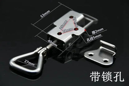 SUS 304 Stainless Steel Adjustable Locking Spring Loaded Toggle Latch | Durable Case, Box, Chest, and Trunk Hasp Catch