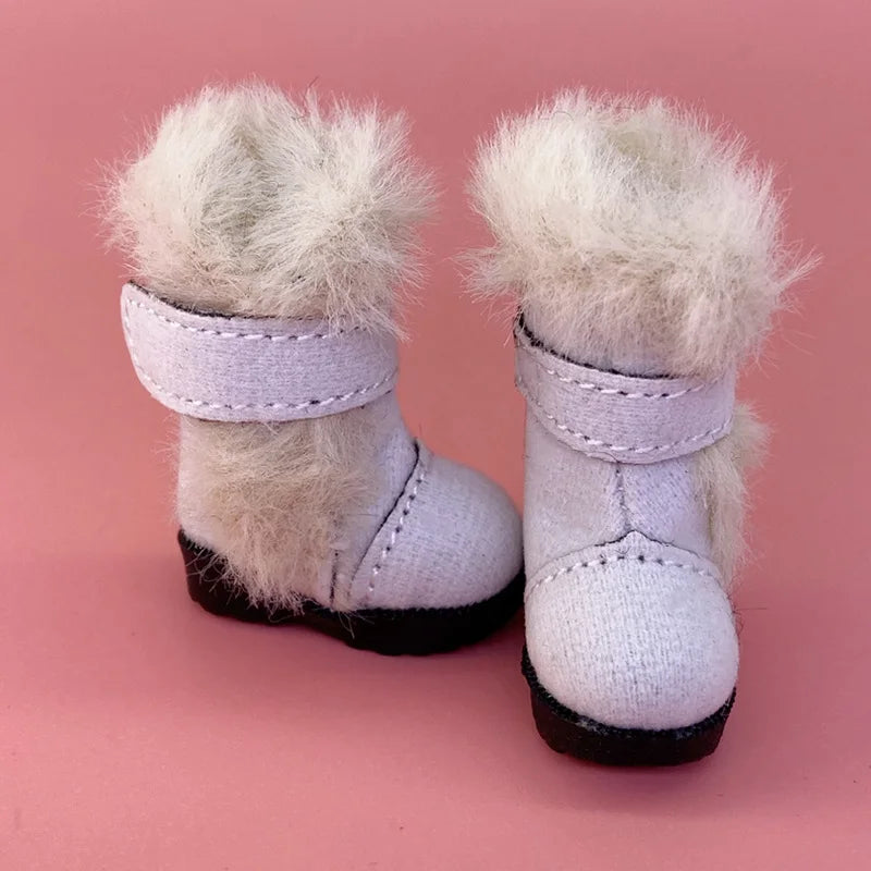 Tilda 3.2cm Doll Boots – 1/8 Mini Leather Shoes for Blythe, Azone & BJD Dolls, Casual Doll Accessories