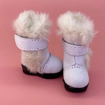 Tilda 3.2cm Doll Boots – 1/8 Mini Leather Shoes for Blythe, Azone & BJD Dolls, Casual Doll Accessories