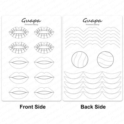 Microblading Practice Skin Sheets — Eyebrow Segment Tip Joint Texture for Semi-Permanent Makeup Training