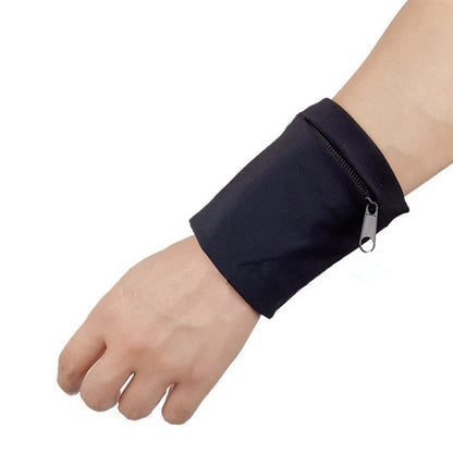 Lightweight Zipper Running Bag - Wrist Wallet Pouch for Phone, Key, and Card - Sweatband Gym Fitness Sports Cycling Arm Bag