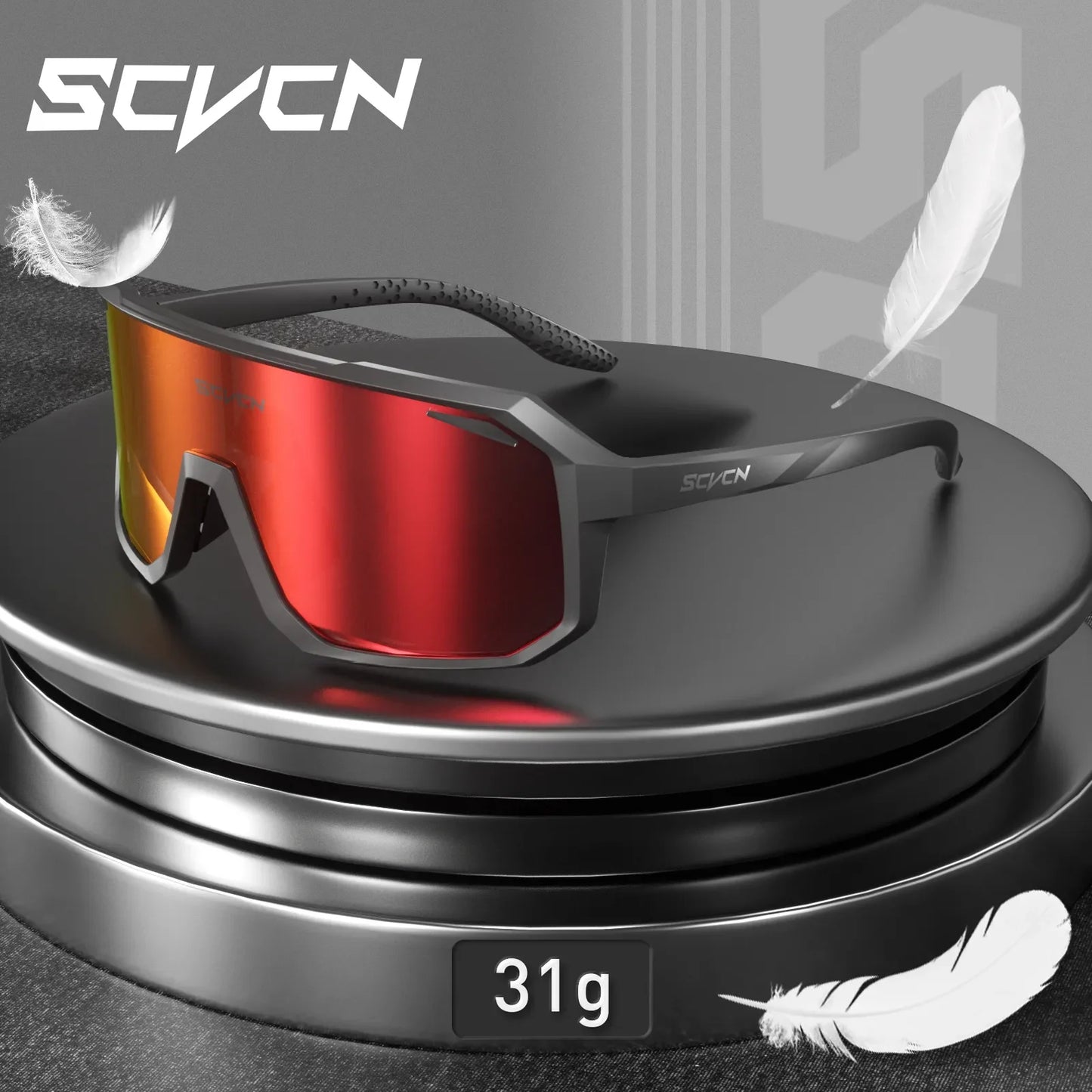 SCVCN Cycling Sunglasses for Men and Women - MTB Road Bike, Driving Goggles, Outdoor Sports Running Glasses UV400, Hiking Eyewear