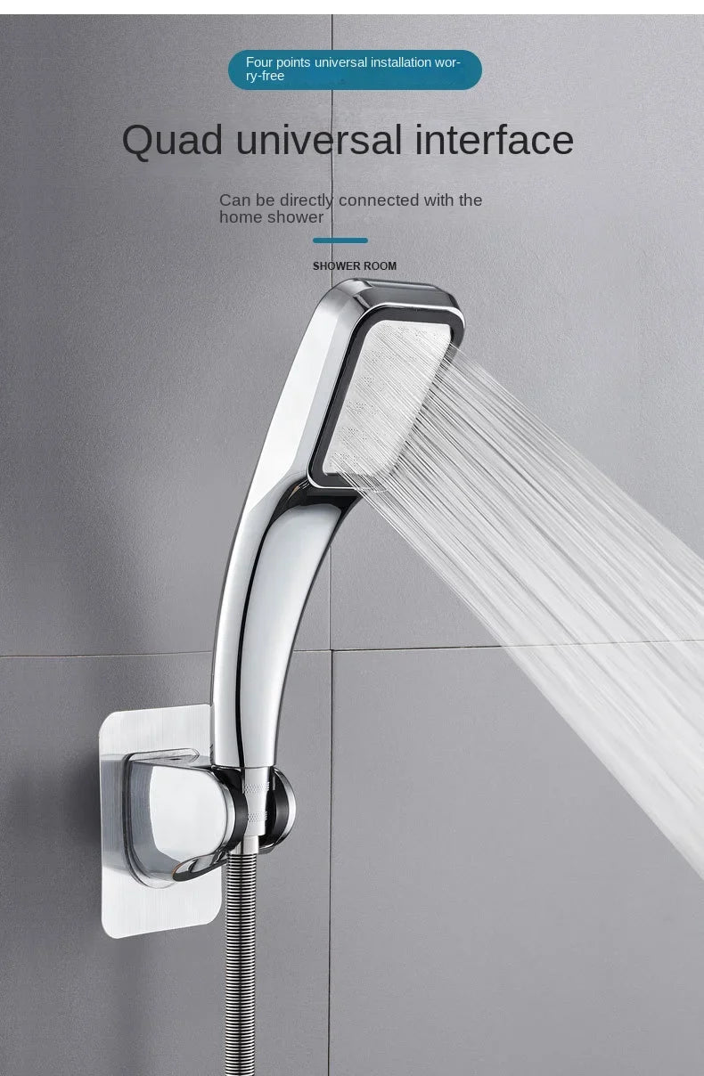 Flexible Shower Hose 1.5/2M — Black/Silver Stainless Steel Bathroom Extension Pipe and Accessories