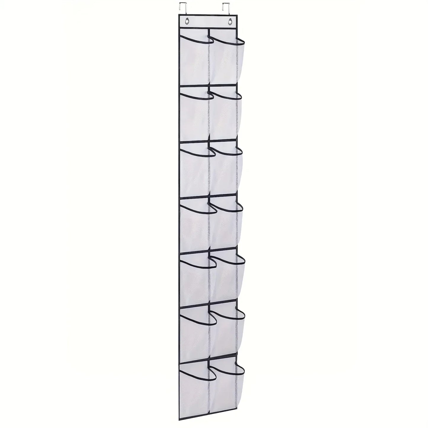 Over The Door Shoe Organizer - 14/24/40 Grid Mesh Pocket Hanging Rack for Closet Shoe Storage & Organization