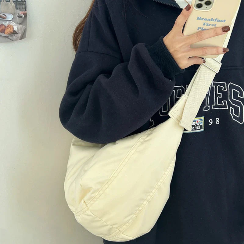 Fashion Women's Large Capacity Crossbody Shoulder Bag – Casual, Simple & Versatile Down Cotton Design