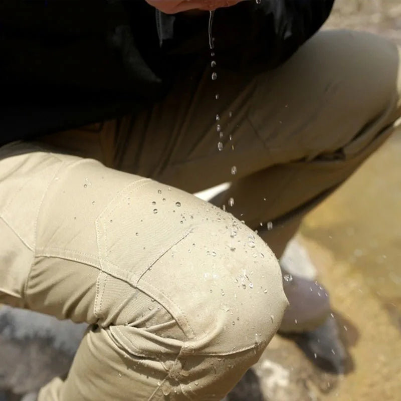 Men's Summer Tactical Cargo Pants - Lightweight Waterproof Multi-Pocket Outdoor Hiking Trousers