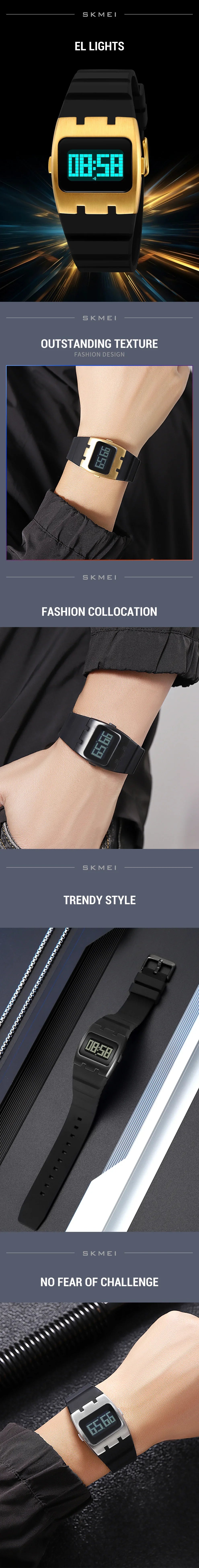 SKMEI 2415 Men’s Digital Watch — Waterproof Luminous Electronic Chronograph with Calendar & Alarm