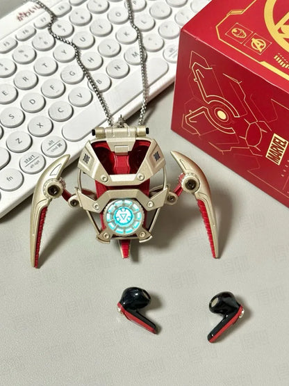 MARVEL Iron Man Bluetooth Headphones – ANC Active Noise Cancelling Wireless Earphones for Sports & Gaming Gift