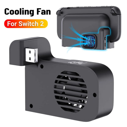Nintendo Switch 2 Cooling Fan Dock with USB Port – 2-Speed Console Cooler Stand & Radiator Accessory