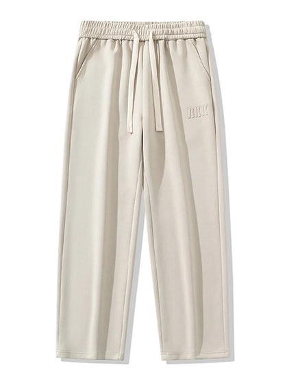 Men’s Wide Leg Cotton Sweatpants – Straight Fit Drawstring Casual Sports Track Pants, Big Size up to 8XL