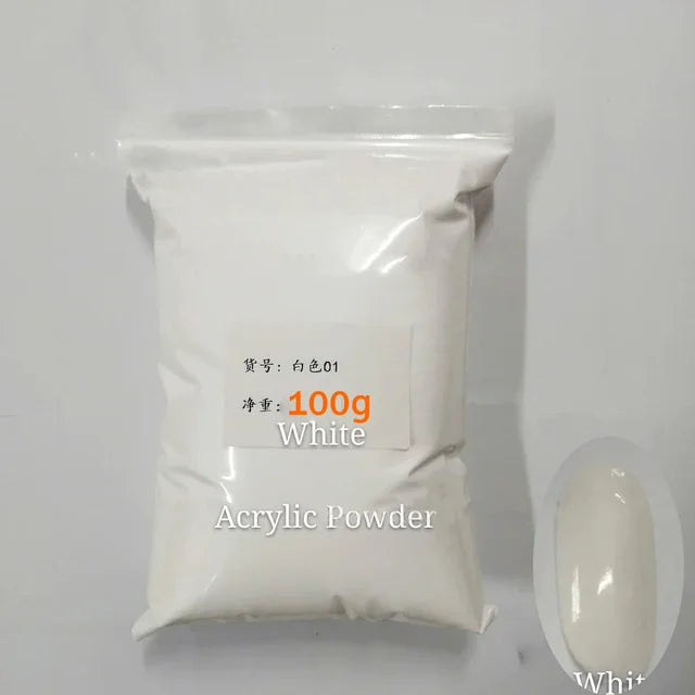 50g/100g Nude Nail Acrylic Powder Bulk Set – 4-in-1 Solid Crystal Extension, Dipping & Engraving Nail Art Monomer Wholesale