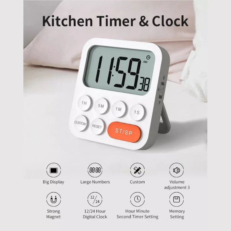 NOKLEAD Multifunctional Kitchen Timer – Digital Cooking Timer for Home & Camping, Practical Cooking Tool